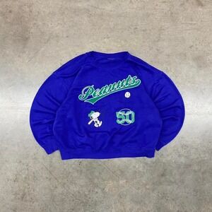 Vintage Blue Peanuts‎ baseball sweatshirt